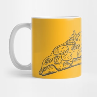 Fresh Pizza Detailed Sketch Mug